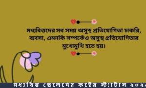 মধ্যবিত্ত ছেলেদের কষ্টের স্ট্যাটাস ২০২৫