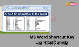 MS Word Shortcut Key -এর শটকার্ট ব্যবহার