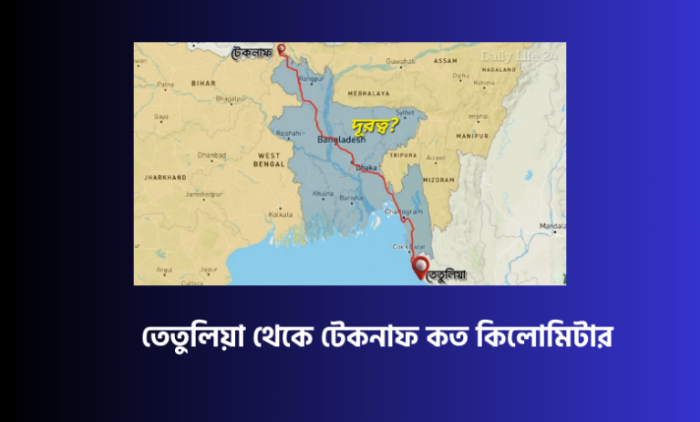 তেতুলিয়া থেকে টেকনাফ কত কিলোমিটার